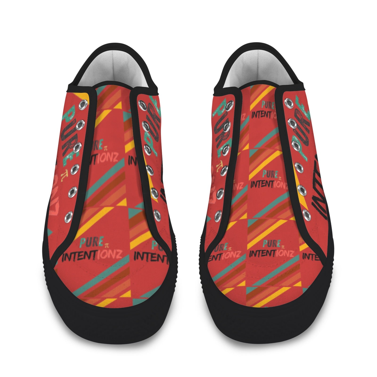 multicultural Red UR INTENT Seattle Low Top Women's Shoes (Model 1013-6)