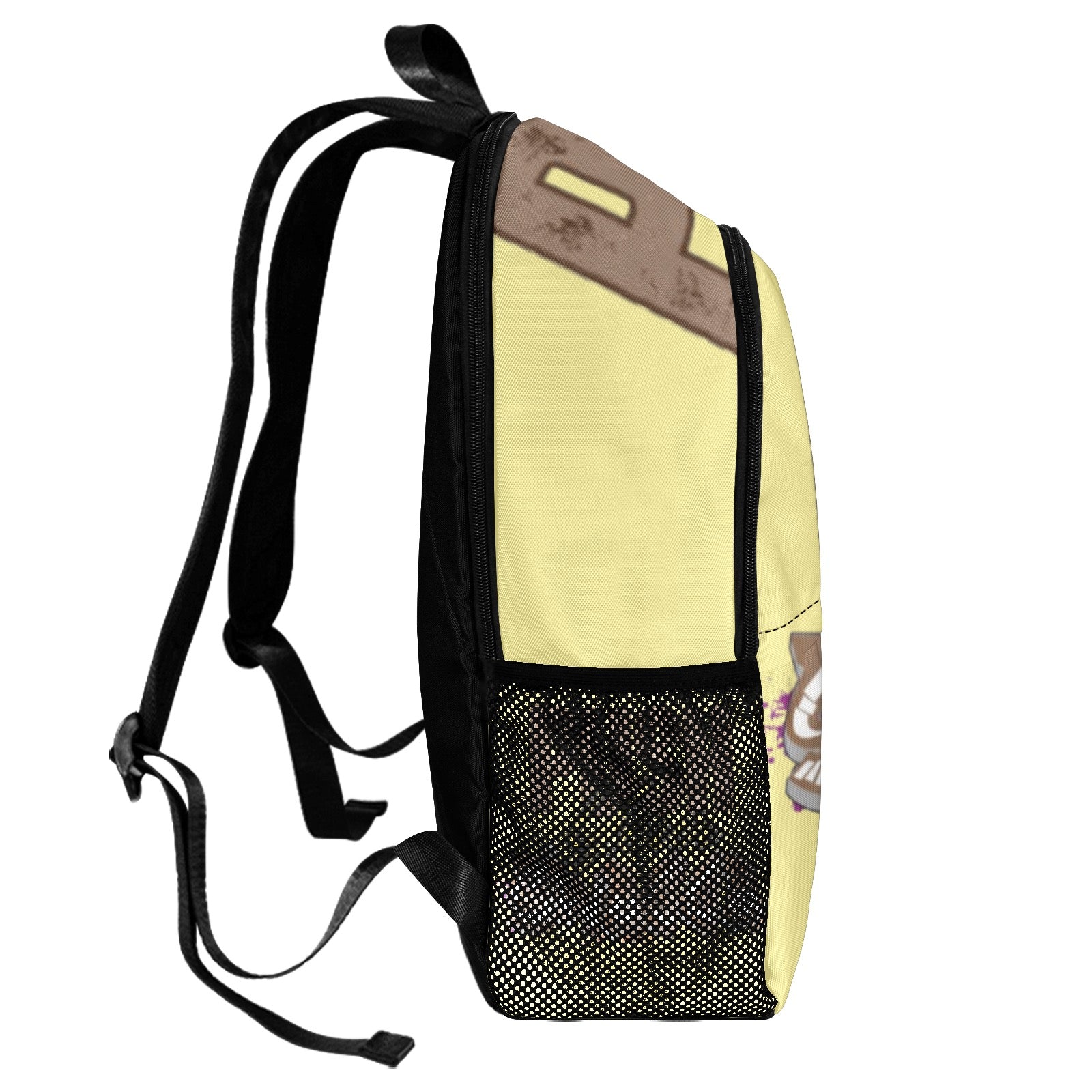 PUSH SWAGGA Fabric Backpack with Side Mesh Pockets (Model 1659)