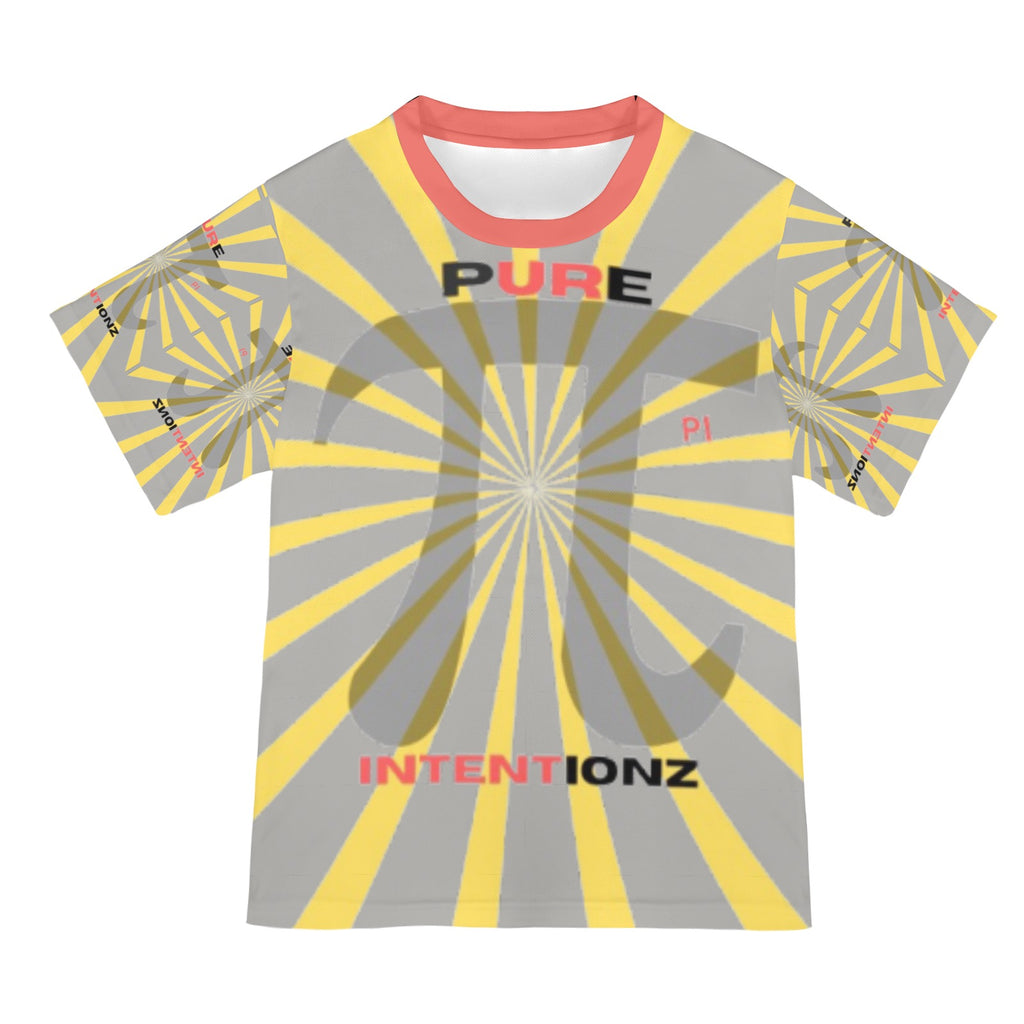 UR INTENT Yellow/Gray New All Over Print T-shirt for Women (Model T45)