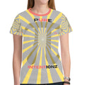 UR INTENT Yellow/Gray New All Over Print T-shirt for Women (Model T45)