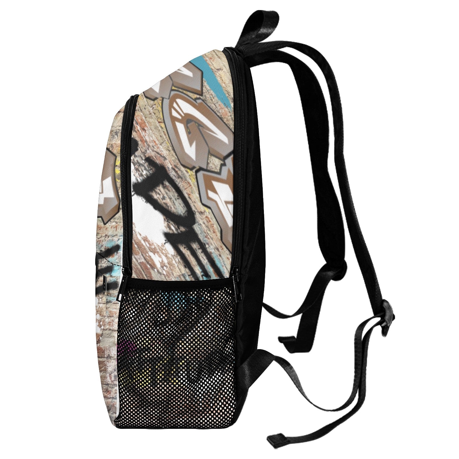 Grafitti SWAGGA Fabric Backpack with Side Mesh Pockets (Model 1659)