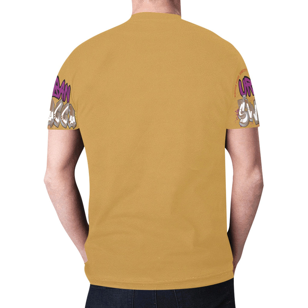 Urban SWAGGA CINNAMON New All Over Print T-shirt for Men (Model T45)