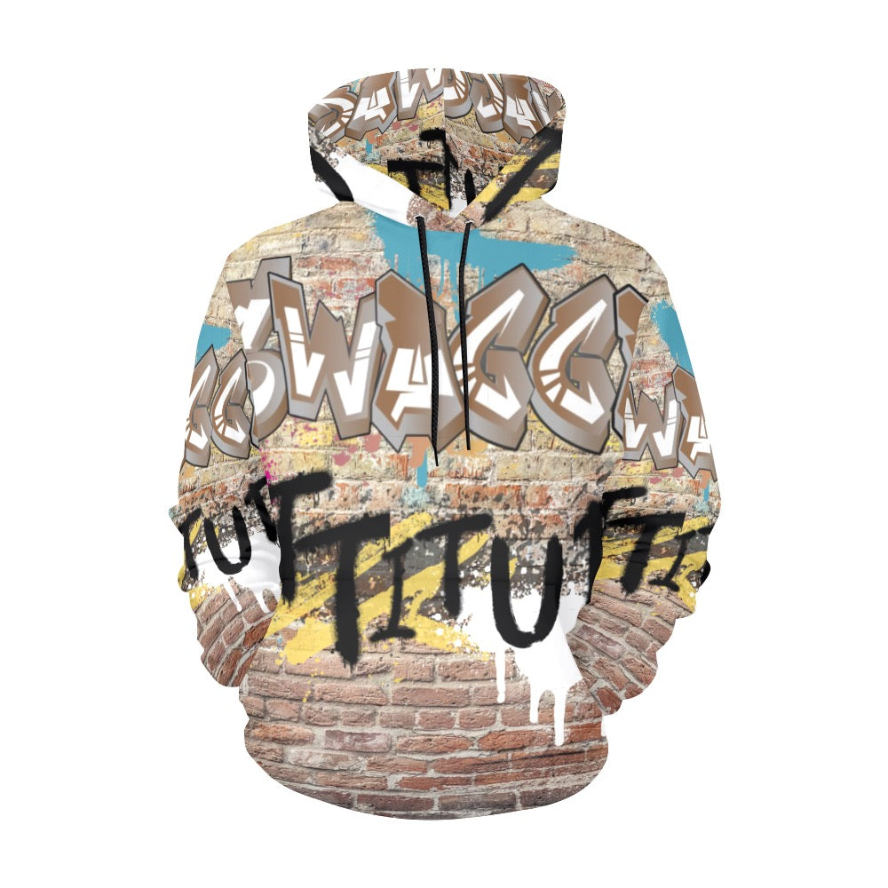 GRAFITTI SWAGGA ATTITUDE All Over Print Hoodie for Men (USA Size) (Model H13)