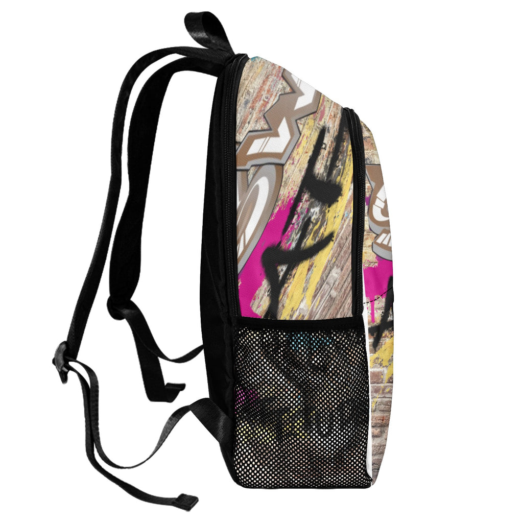 Grafitti SWAGGA Fabric Backpack with Side Mesh Pockets (Model 1659)