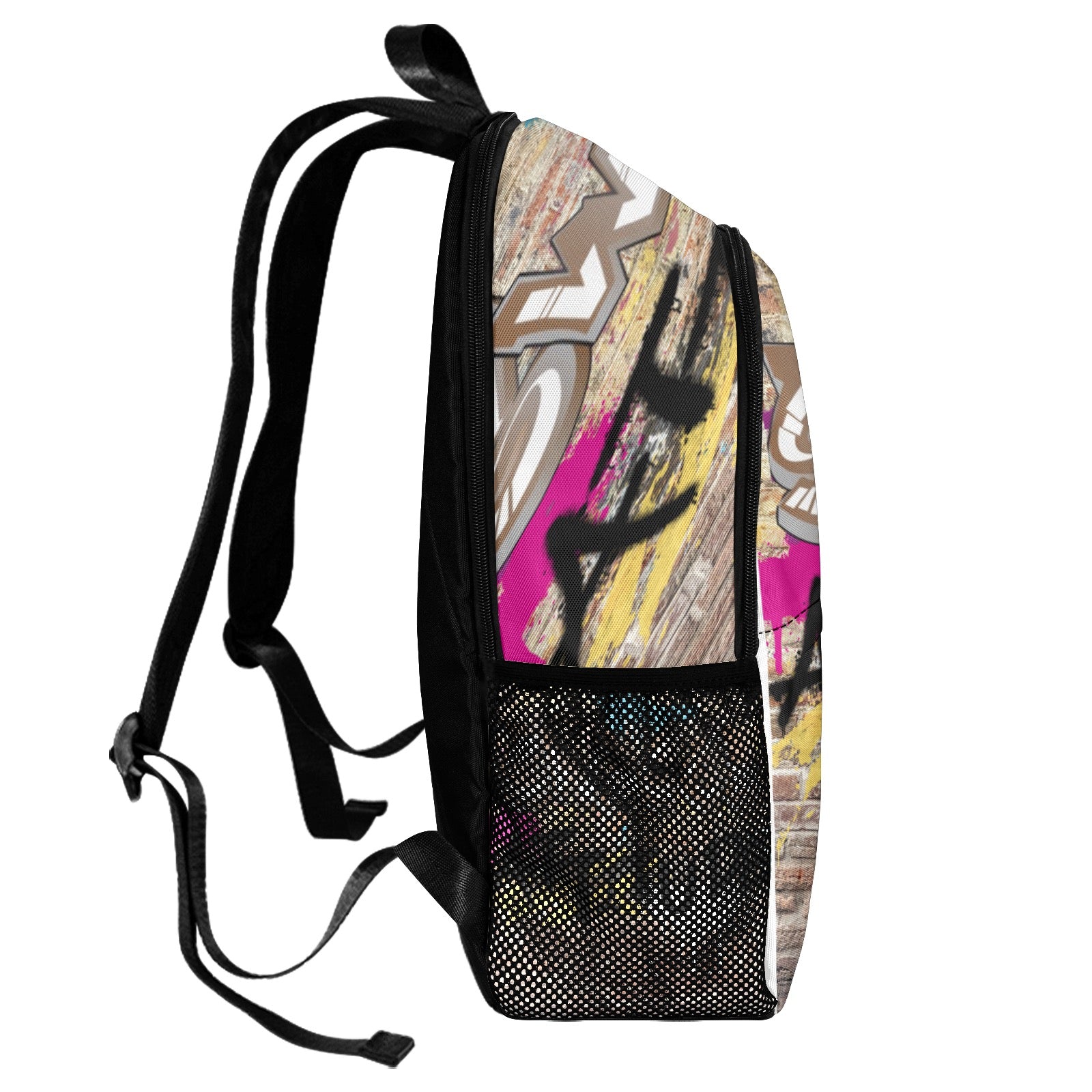 Grafitti SWAGGA Fabric Backpack with Side Mesh Pockets (Model 1659)