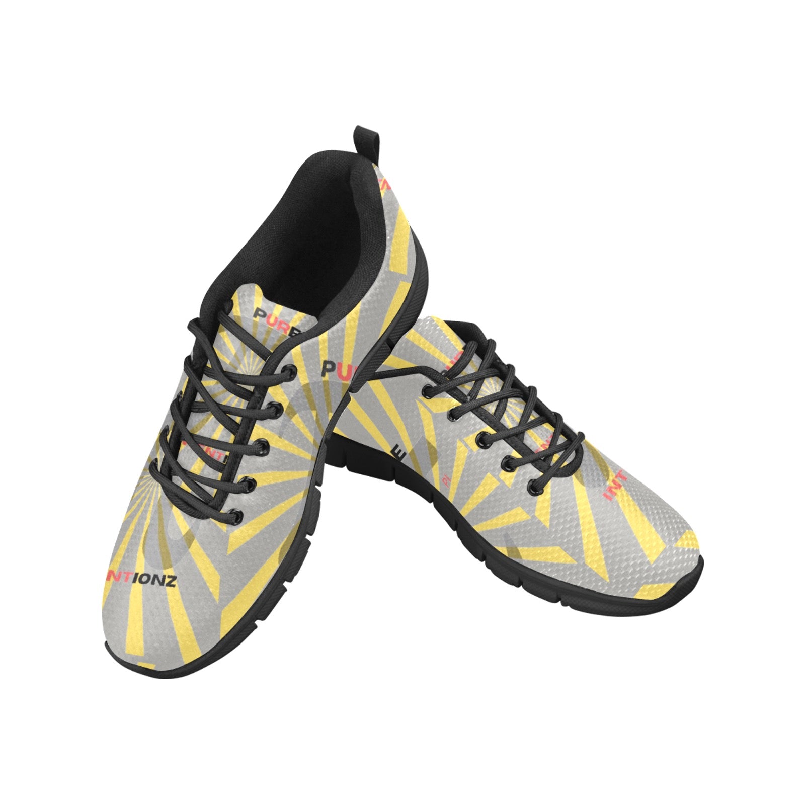 Yellow/Gray UR INTENT Women's Breathable Running Shoes (Model 055)