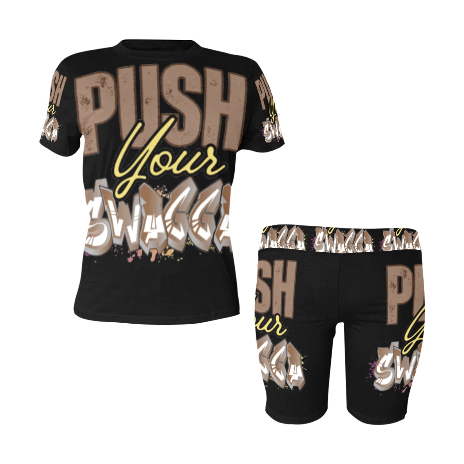 PUSH SWAGGA YOGA Women's Short Yoga Set