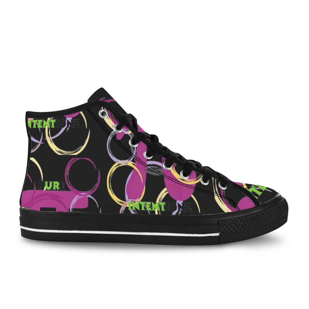BLK Multi Circle UR INTENT Vancouver H Women's Canvas Shoes (1013-1)