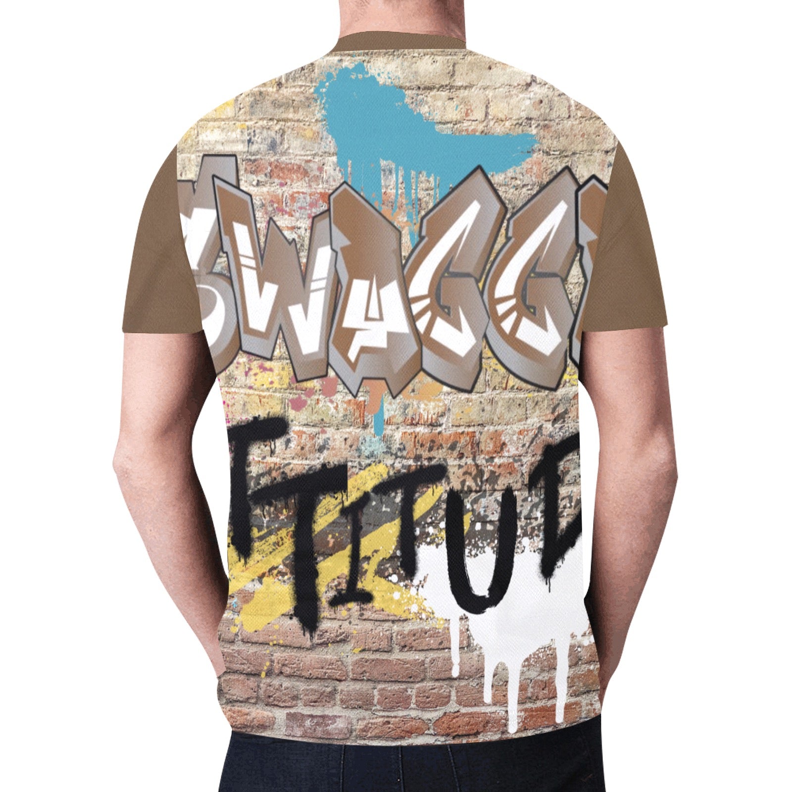 SWAGGA Spray Logo New All Over Print T-shirt for Men (Model T45)