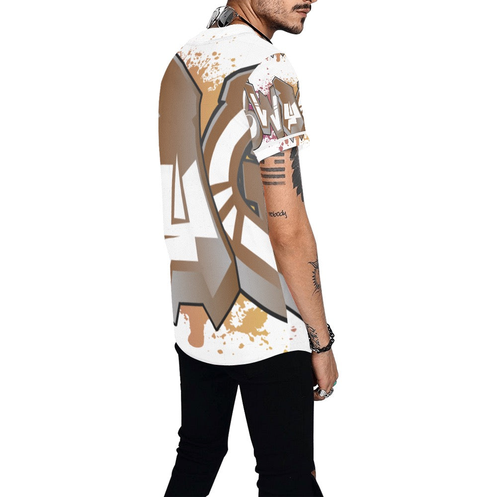 Final SWAGGA LOGO WHITE BASEBALL MENS All Over Print Baseball Jersey for Men (Model T50)