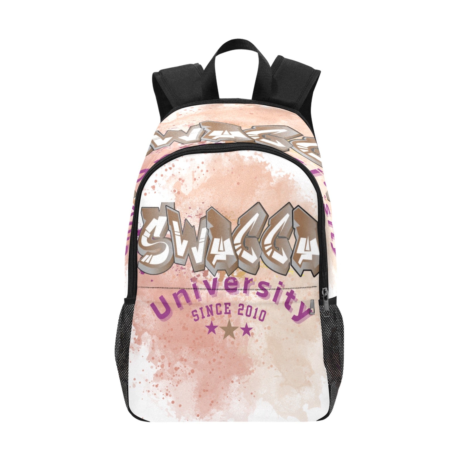 SWAGGA U Fabric Backpack with Side Mesh Pockets (Model 1659)