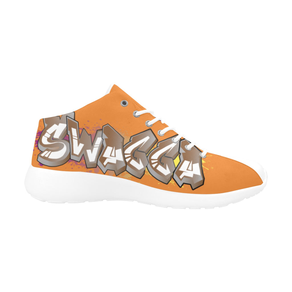 Final SWAGGA LOGO Orange Mens 3/4 Men's Basketball Training Shoes (Model 47502)
