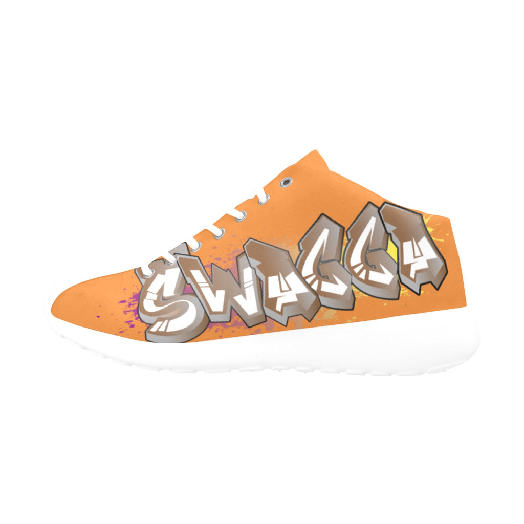 Final SWAGGA LOGO Orange Mens 3/4 Men's Basketball Training Shoes (Model 47502)