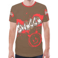 SWAGGA Splash Red Smiley Face New All Over Print T-shirt for Men (Model T45)