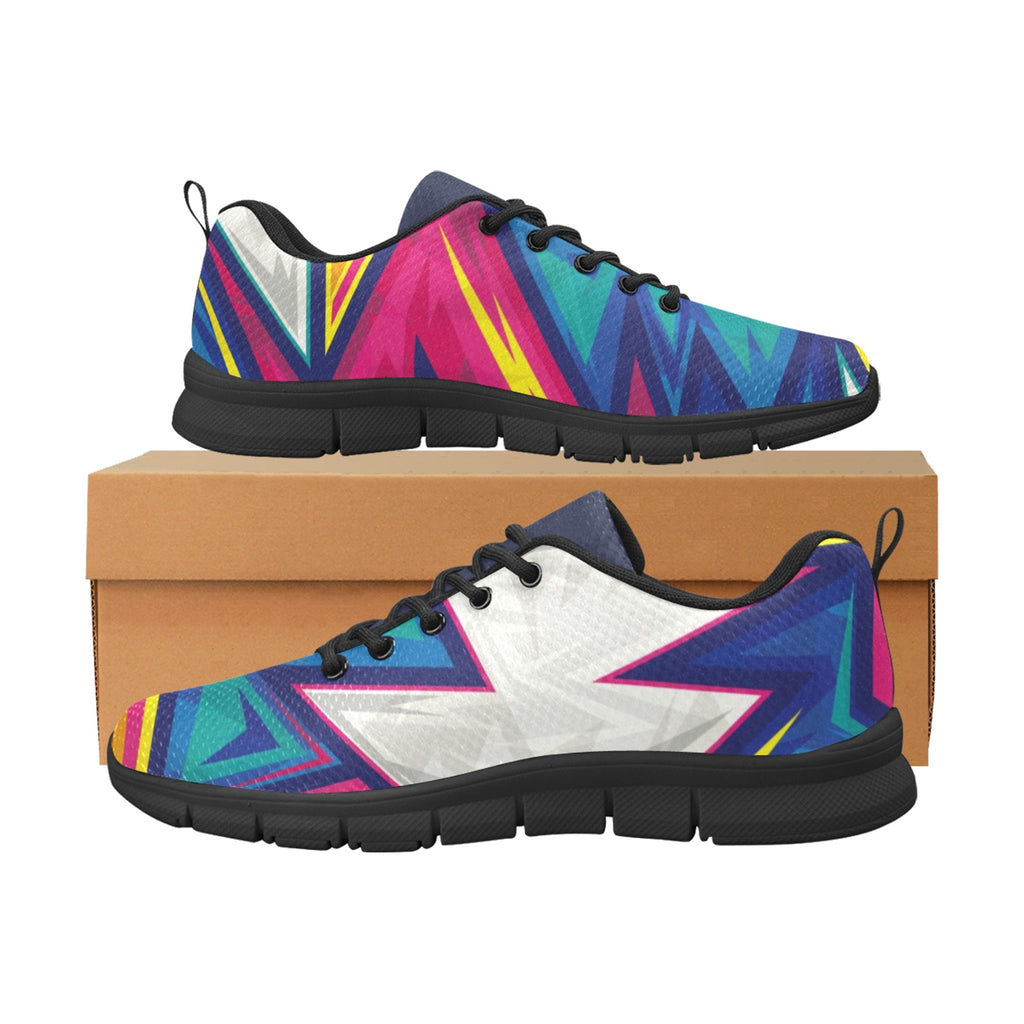 Colorful Abstract Geometric.jpg Ladies Shazam Women's Breathable Running Shoes (Model 055)