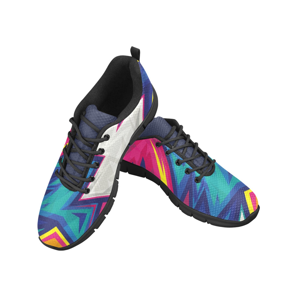 Colorful Abstract Geometric.jpg Ladies Shazam Women's Breathable Running Shoes (Model 055)