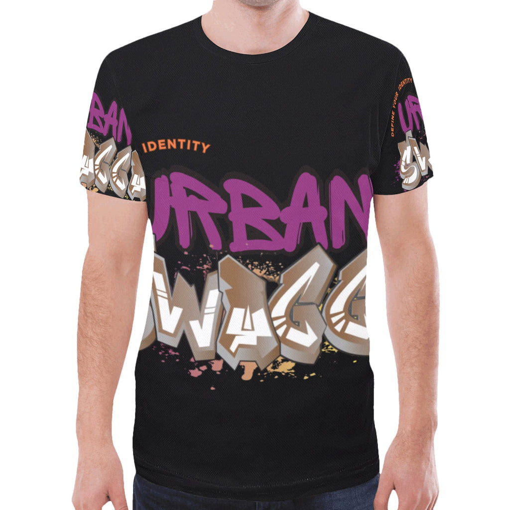 Urban SWAGGA BLK New All Over Print T-shirt for Men (Model T45)