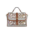 Gey SWAGGA SATCHEL Multi-Function Leather Satchel-Brown (Model 1739)