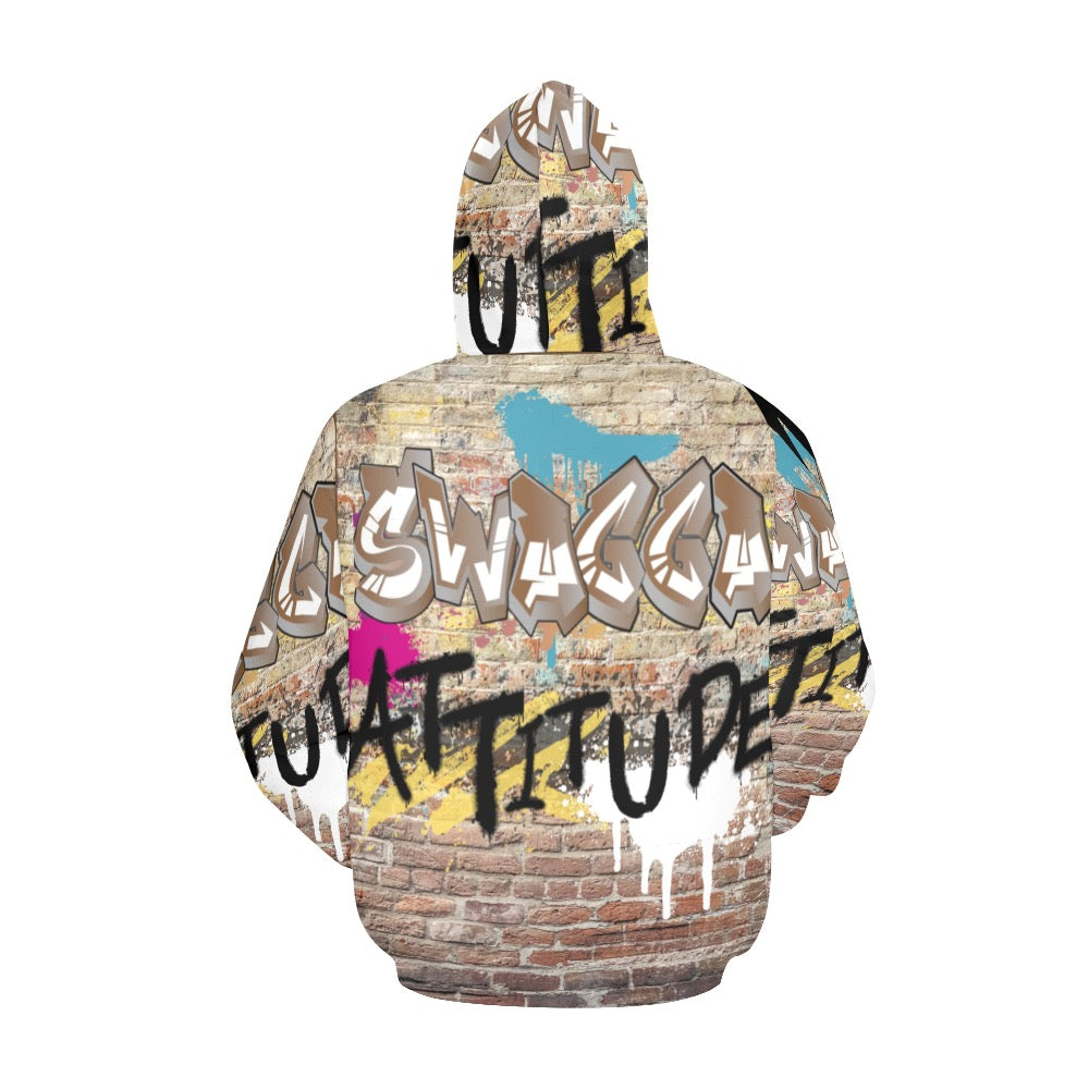 GRAFITTI SWAGGA ATTITUDE All Over Print Hoodie for Men (USA Size) (Model H13)