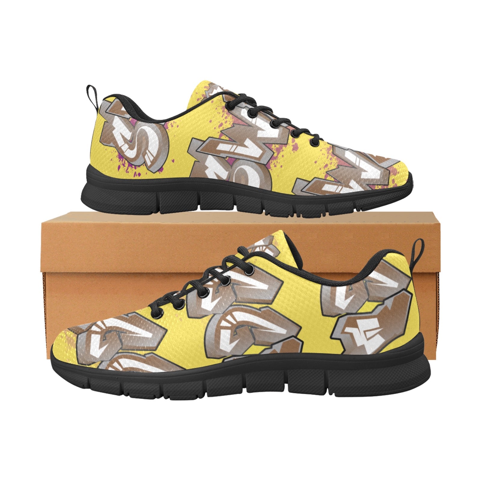 Final SWAGGA LOGO Banana Shoe Women's Breathable Running Shoes (Model 055)