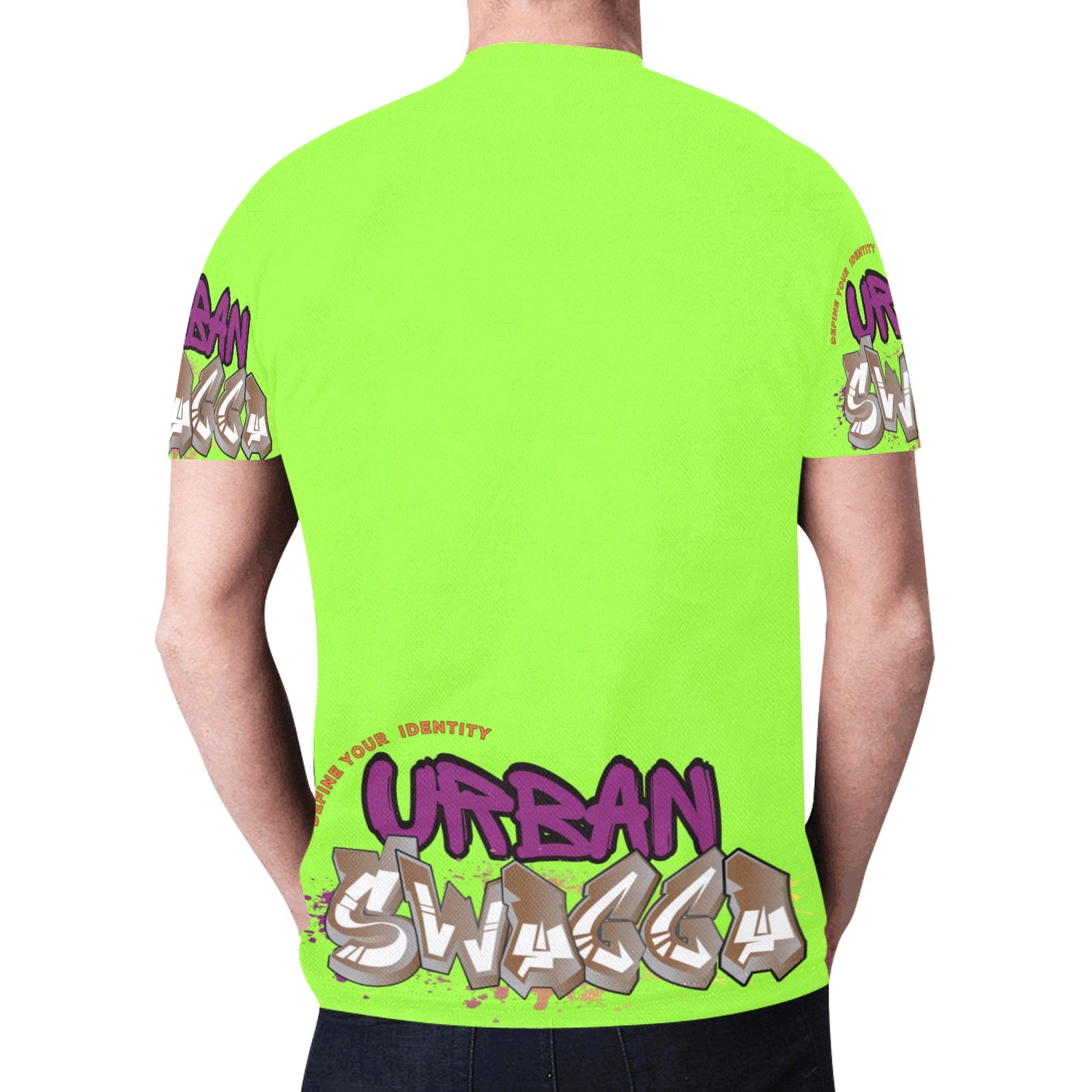 Urban SWAGGA LIME New All Over Print T-shirt for Men (Model T45)