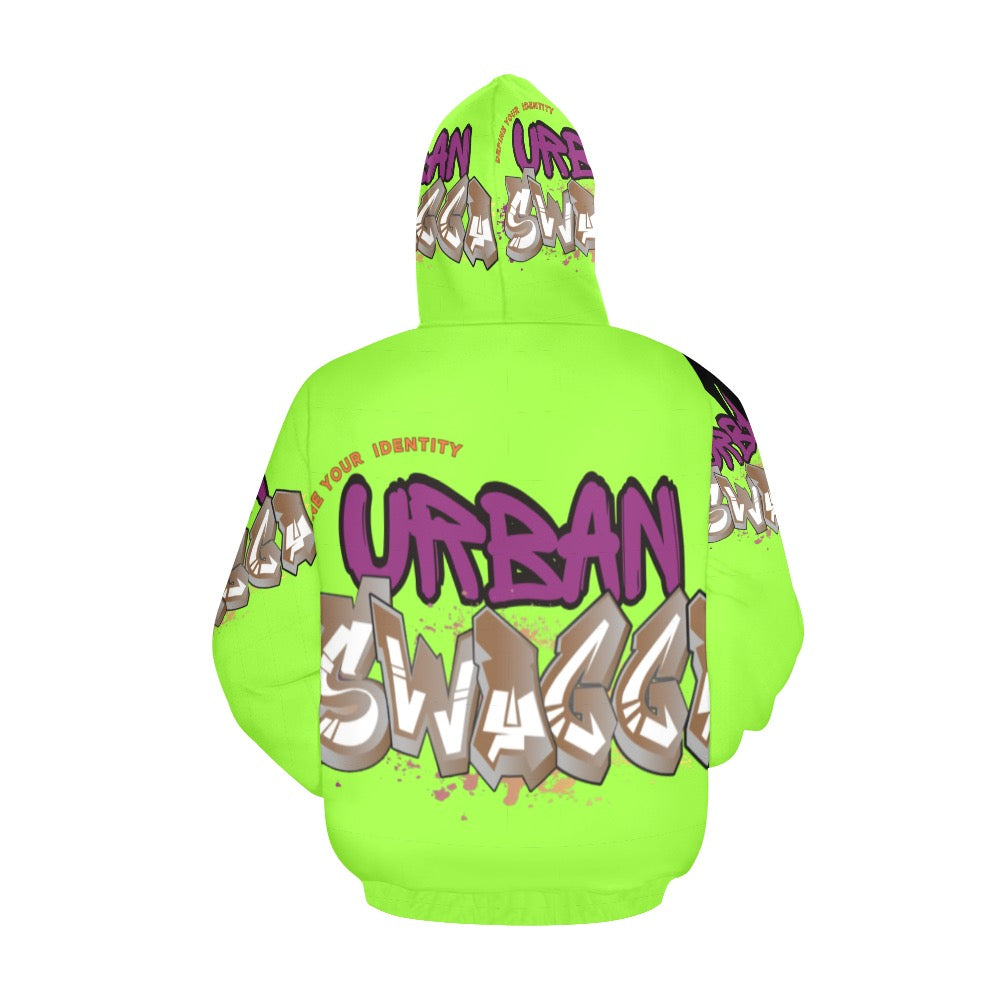 Urban SWAGGA LIME All Over Print Hoodie for Men (USA Size) (Model H13)