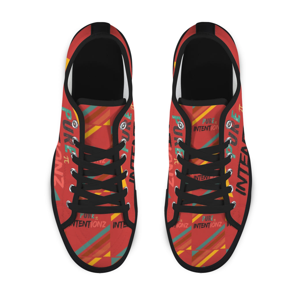 multicultural Red UR INTENT Seattle Low Top Women's Shoes (Model 1013-6)