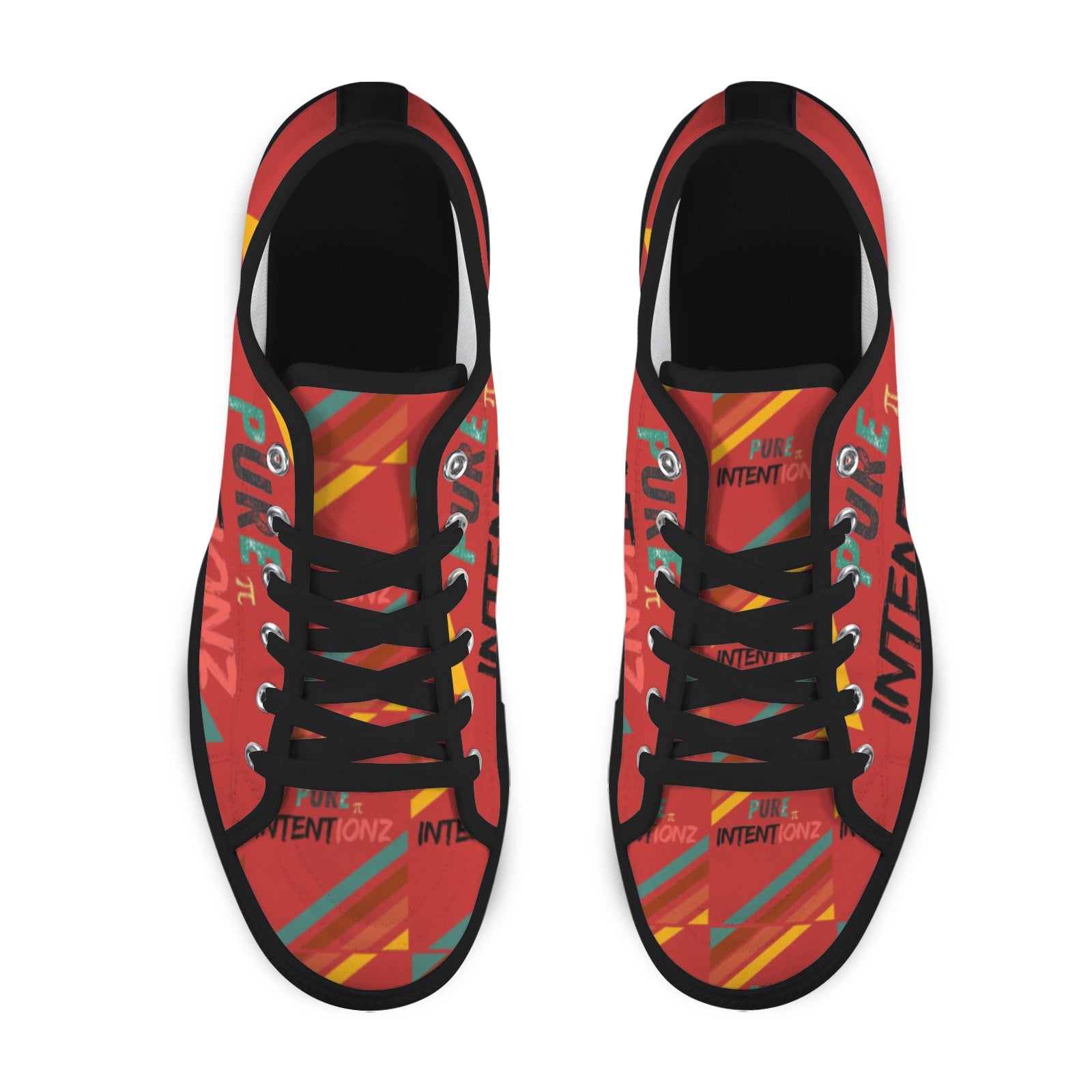 multicultural Red UR INTENT Seattle Low Top Women's Shoes (Model 1013-6)