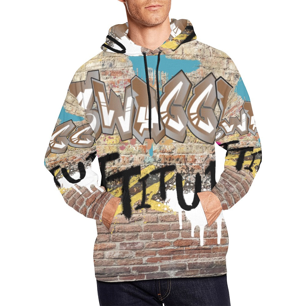 GRAFITTI SWAGGA ATTITUDE All Over Print Hoodie for Men (USA Size) (Model H13)